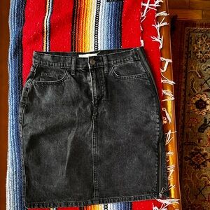 Gap Mid-Length Black Denim Skirt